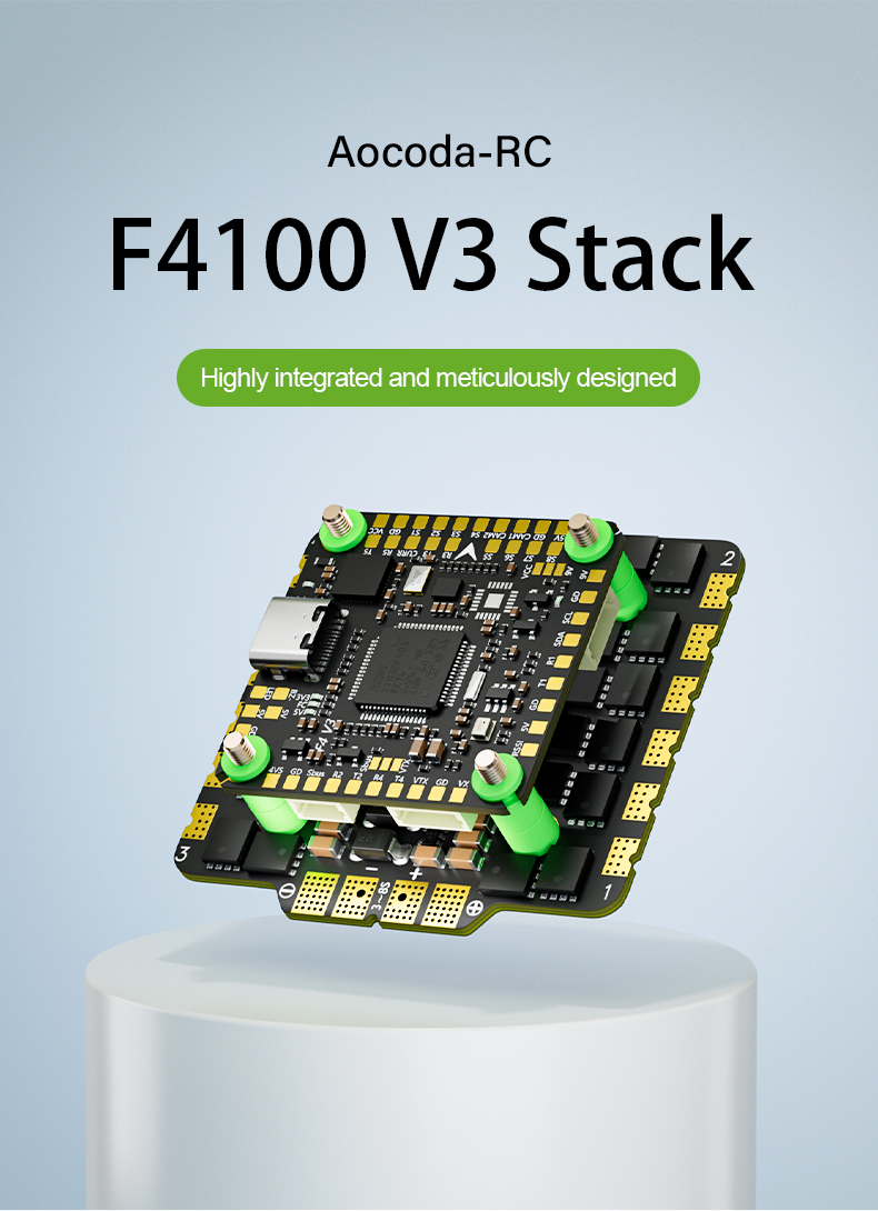 Aocoda-RC F4100 V3 Stack F405 V3 30100 AM32 100A 4in1ESC 30x30mm 3-6S ...